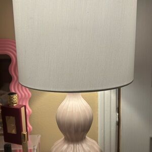 Elegant Baby Pink White Table Lamp